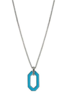 Degs & Sal Mens Ovale Pendant Necklace in Turquoise at Nordstrom