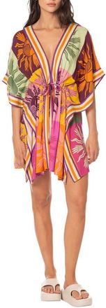 Maaji Patch Play Vanilla Cover-Up Dress in Open Purple at Nordstrom, Size Medium