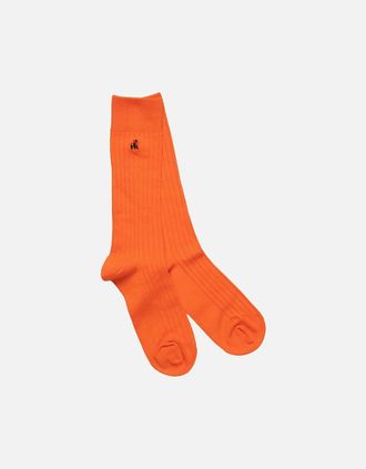 Swole Panda Mens Swole Panda Bamboo Socks Orange - Size: 7/7.5/8/8.5/9/9.5/10/10.5/11