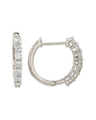 Suzy Levian 14K 1.40 Ct. Tw. Diamond Huggie Earrings