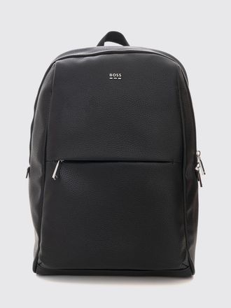 HUGO BOSS Zaino in pelle con spallacci regolabili e logo a contrasto