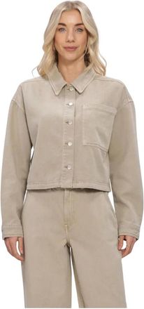 Moss Copenhagen Dames, Jassen, Beige, Maat: M/L Katoen