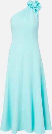 Roland Mouret Floral-applique one-shoulder cocktail dress