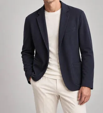 A|X Armani Exchange Mens Jersey Style Unstructured Blazer In Navy