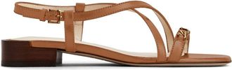 Tod's flat leather sandals - women - Calf Leather/Calf Leather/Calf Leather - 35.5 - Brown