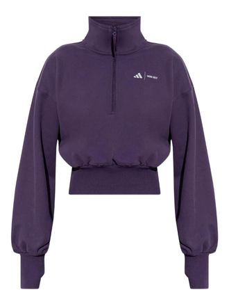 adidas x Moon Boot ribbed zip-up sweater - women - Cotton - 2XS - Purple
