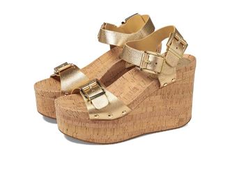 Michael Kors Colby Wedge Womens Sandals Pale Gold : 10 M, Leather