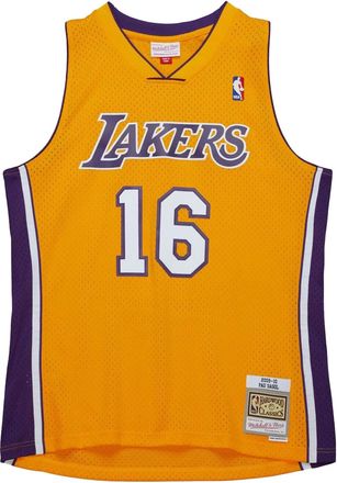 Mitchell & Ness T-shirt Hardwood Classics Pau Gasol Los Angeles Lakers 2009/10 - Giallo