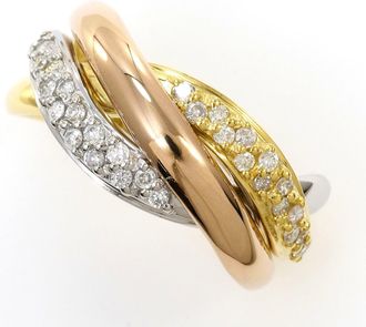 C&A Pink Gold Platinum Yellow Gold Yellow Gold (18K) Pink Gold (18K) Platinum 900 Band Ring (Pre-Owned)