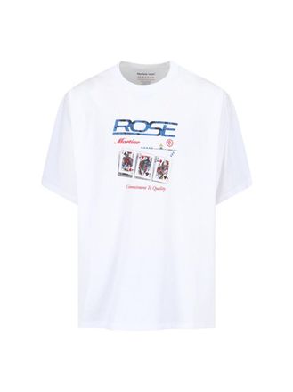 Martine Rose Oversized T-Shirt Playing Cards - White