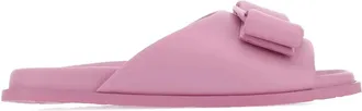 Ferragamo Bow-Detail Leather Sandals - Pink