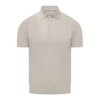 Brunello Cucinelli Brunello Cucinelli, Polo Shirts, male, Beige, Size: M Lightweight Cotton Knit Polo