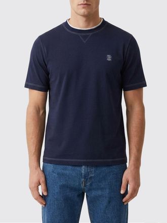 Brunello Cucinelli T-shirt in cotone con logo Brunello Cucinelli