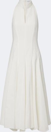 Brunello Cucinelli Pleated cotton poplin midi dress
