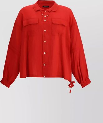 Undercover oversized shirt drawstring hem