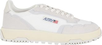 Autry White Beige Wildplace Low Mesh Suede Sneakers