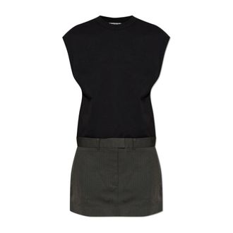 Acne Studios Short Dresses, female, Black, Size: M Layered Short Dress