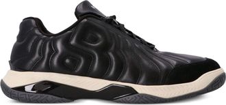 BOSS Courtstride logo-embossed sneakers - men - Fabric/Calf Leather/Rubber - 42 - Black