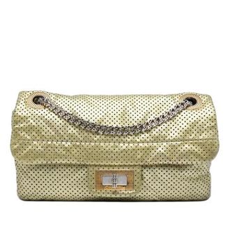 Chanel Pre-owned Perforated Leather Shoulder Bag - Dames - Pre-owned - Geel - Maat: ONE Size Leer