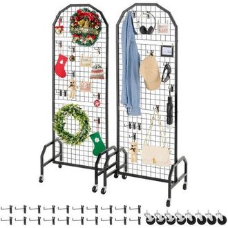 OEM Parete Pannello A Griglia 60 X 164 Cm 2 Pezzi Espositore Da