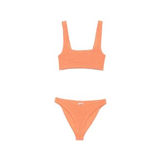 Hunza G Dames, Badkleding, Oranje, Maat: ONE Size Polyamide