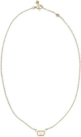 Valentino Garavani Necklaces, female, Yellow, Size: ONE SIZE Elegant Metal Necklace