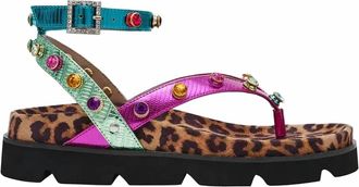 Betsey Johnson Womens Conley Sandals In Metallic Multi