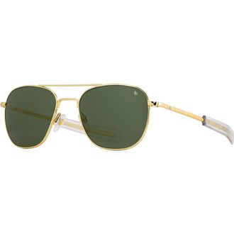 American Optical Original Pilot 57mm Aviator Nylon Polarized in Gold - Gnn-P at Nordstrom
