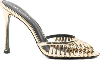 Retrofête 105mm Allistair metallic-effect mules - women - Calf Leather/Calf Leather/Calf Leather - 36 - Gold