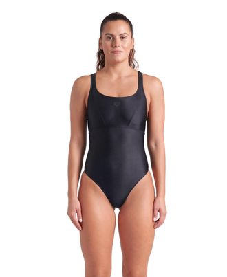 Arena Badeanzug ARENA W ARENA SOLID SWIMSUIT CONTROL PRO BACKB, Damen, Gr. 36, N-Gr, schwarz (schwarz, schwarz), Obermaterial: 82% Polyester, 18% Elasthan, 