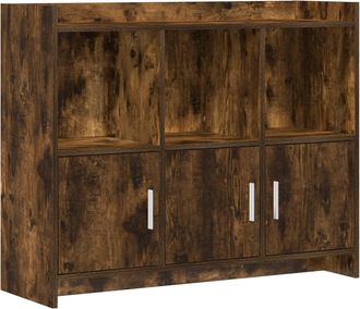 vidaXL Aparador Roble Ahumado 98,5 X 33 X 80 Cm Madera De Ingenier&iacute;a Vidaxl