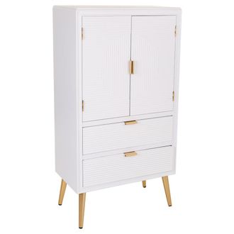 Wanderlust Deco Armario De Madera Blanco 62x36,5x118