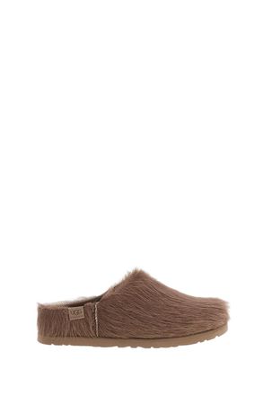 UGG Brown Otzo Calf Hair Suede Clogs