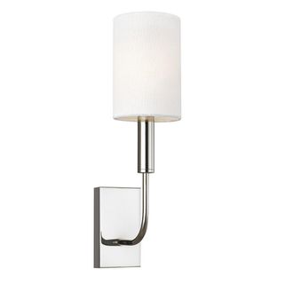 Netlighting Brianna 1 Light Wall Light Polished Nickel E14 in Grey