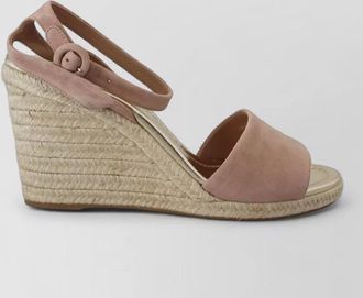 Prada suede leather espadrille wedge sandals