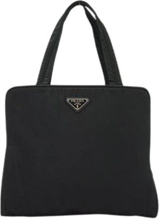 Prada Pre-owned Tessuto Small Tote Bag - Dames - Vintage Shopper - Zwart - ONE Size - Leer - Vintage