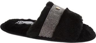 Badgley Mischka Badgley Ladies Womens Plush Slide Slippers in Black at Nordstrom, Size 10
