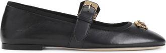 Versace Black Logo Ballet Flats