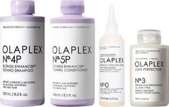 Olaplex Womens Blonde & Bond Repair Kit: No.4P 250ml, No.5P No.3 100ml, No.0 155ml. - Grey - One Size