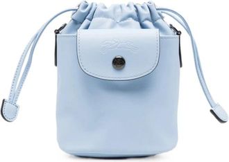 Longchamp Tassen, Dames, Blauw, ONE Size, Leer, Le Pliage Xtra XS Bucket Bag