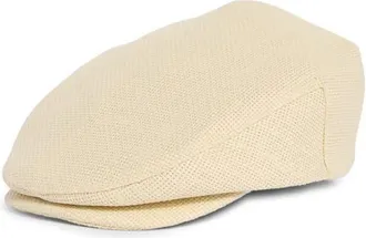 Brixton Hooligan Herringbone Driving Cap in Natural Straw at Nordstrom, Size X-Large