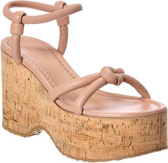 Gianvito Rossi 45 Leather Platform Sandal