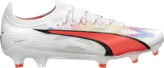 Puma Mens PUMA Ultra Ultimate FG/AG - Soccer Shoes White/Black/Fire Orchid Size 10.0