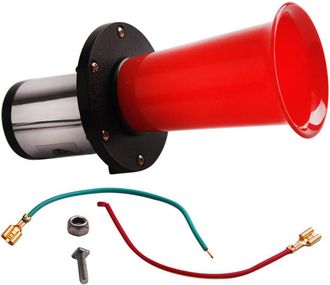 OEM Bocina Cl&aacute;sica De Coche De 12 V, Estilo Antiguo, Cromada, Universal (tono Rojo Extra&ntilde;o)