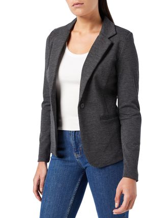 Ichi Womens 20101801 Blazer, Grey - Grau (Grey Melange 10020), 10 (Manufacturer Size: M)
