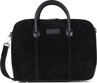 Howard London Wilfred Su&egrave;de Laptoptas - Heren - Laptoptassen - Zwart - ONE Size - Su&egrave;de - Tassen
