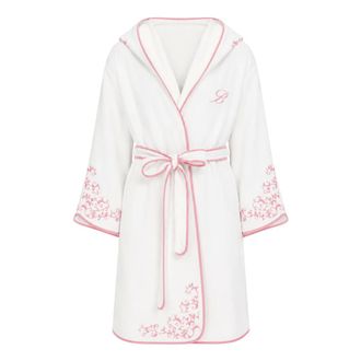 Blumarine Emanuela Bathrobe - female - Blumarine - Robes - White - S/M - Nightwear & Lounge