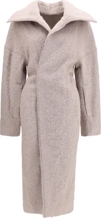 Rick Owens Womens Coat Dracucollar Belted Rose