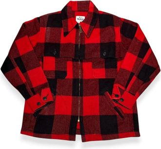 Woolrich Jassen, Heren, Veelkleurig, L, Wol, Giacca Tartan Tasche