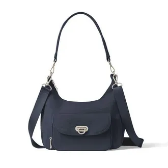 Baggallini Coastal Flip Lock Half Moon Bag in French Navy at Nordstrom